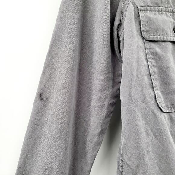 Banana Republic Gray Drapy Collared Long-Sleeve Button-Up Shirt Women's Size XS - Picture 6 of 10